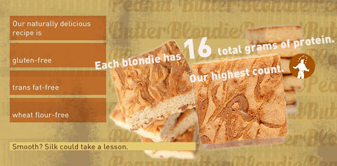 OUR SMOOTH-AS-SILK PEANUT BUTTER BLONDIE RETURNS! - The Protein Bakery