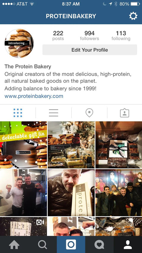 Takes But an Instant to Follow us on Instagram - The Protein Bakery