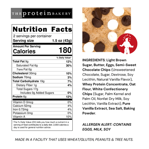 Black & White Protein Blondie - The Protein Bakery