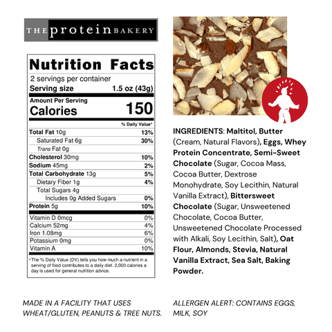 Almond Protein Brownie - Low Sugar